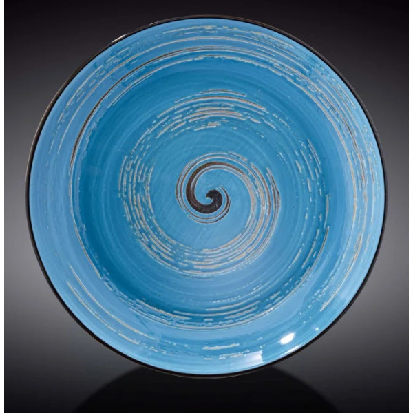 Фото - Тарелка суповая Wilmax Spiral Blue 25.5 см (WL-669627 / A)