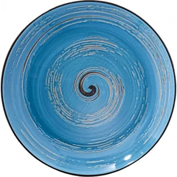 Фото - Тарелка суповая Wilmax Spiral Blue 25.5 см (WL-669627 / A)