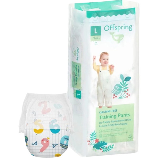 Фото - Одноразові підгузки-трусики Offspring розмір L, 9-14 кг 36 шт. Цифри (DP-OI-FAP-L36P-FFG) Фото - Одноразові підгузки-трусики Offspring розмір L, 9-14 кг 36 шт. Цифри (DP-OI-FAP-L36P-FFG)