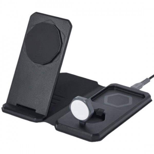 Фото - Бездротовий зарядний пристрій UAG 3в1 Travel Charger, Black/Grey (9B4412114030)