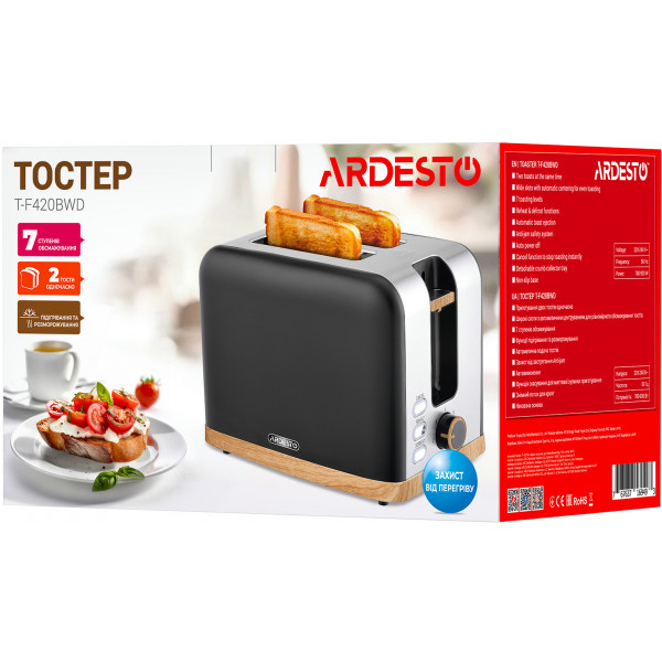 Фото - Тостер Ardesto T-F420BWD
