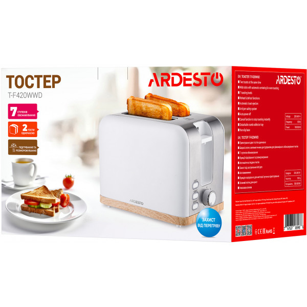 Фото - Тостер Ardesto T-F420WWD
