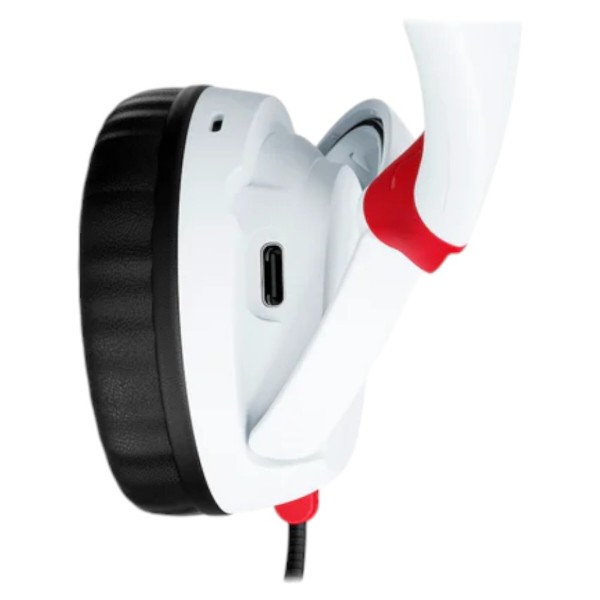 Фото - Гарнітура бездротова ігрова HyperX Cloud Mini, mini-jack/BT 1.2m White-Red (7G8F2AA)