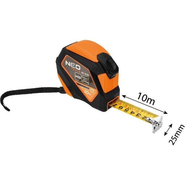 Фото - Рулетка Neo Tools 67-235 10мx25мм