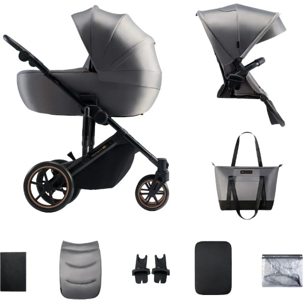 Фото - Коляска універсальна 2 в 1 Kinderkraft Prime 2 Shadow Grey (KSPRIM02GRY2000) Фото - Коляска універсальна 2 в 1 Kinderkraft Prime 2 Shadow Grey (KSPRIM02GRY2000)
