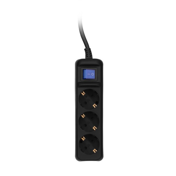 Фото - Сетевой фильтр 2E 3 розетки 1.5 м Black (2E-U03ESM1.5BK)