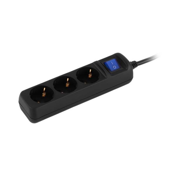 Фото - Сетевой фильтр 2E 3 розетки 1.5 м Black (2E-U03ESM1.5BK)