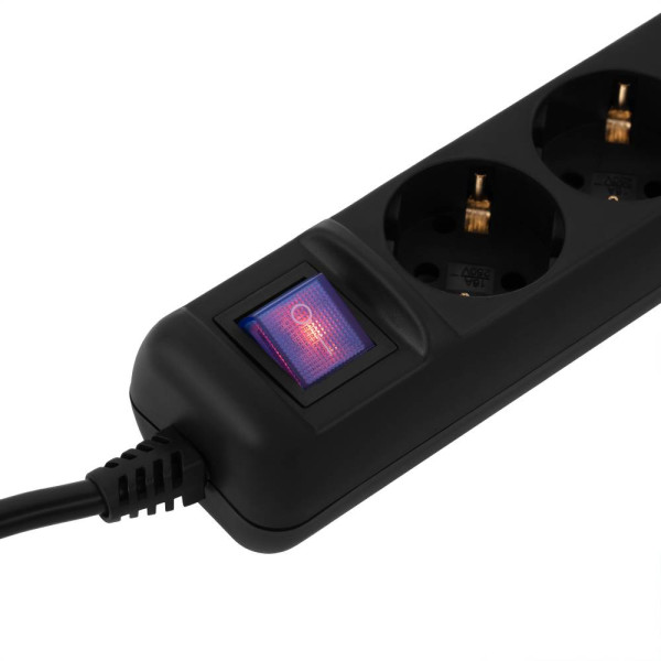 Фото - Мережевий фільтр 2E 5 розеток 10 м Black (2E-U05ES15M10BK)