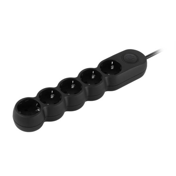 Фото - Удлинитель 220В 2E Plus 5 розеток 3 м Black (2E-U05VESM3BK)