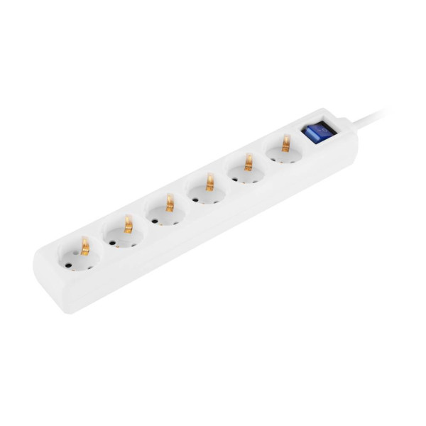 Фото - Подовжувач 220В 2E 6 розеток 3 м White (2E-U06ESM3WH)
