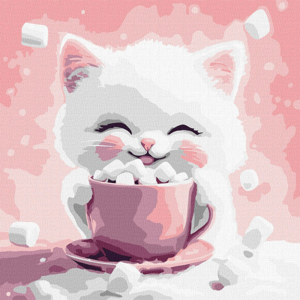 Фото - Картина за номерами Ideyka Какао для котика (картина № 2) 30х30 см (KHO6718)