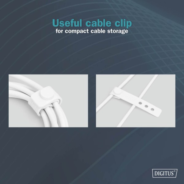 Фото - Кабель Digitus USB-C USB-C 1m USB 2.0 60W (AK-300341-010-W)