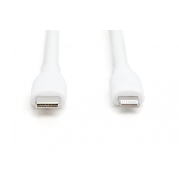 Фото - Кабель Digitus USB-C Lightning 1m USB 2.0 60W (AK-600110-010-W)