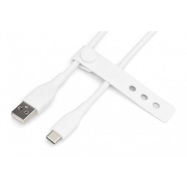 Фото - Кабель Digitus USB-A USB-C 1m USB 2.0 60W (AK-300340-010-W)