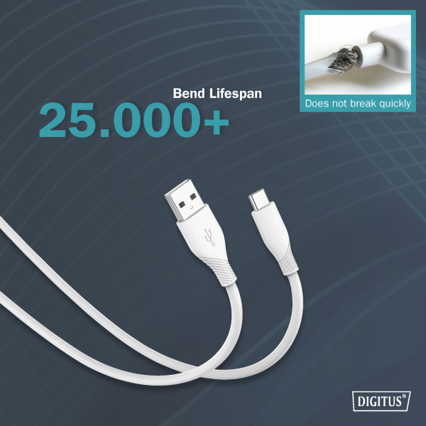 Фото - Кабель USB Type-A - USB Type-A Digitus USB-A > USB-C 2m (AK-300340-020-W)