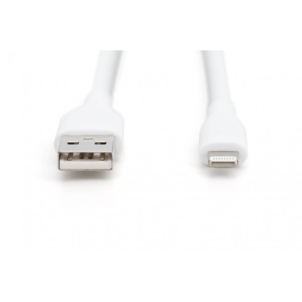 Фото - Кабель Digitus USB-A Lightning 2m USB 2.0 12W (AK-600108-020-W)