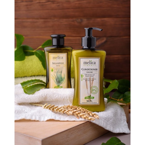 Фото - Бальзам для волосся Melica Organic с кератином и экстрактом меда 300 мл (4770416340644)