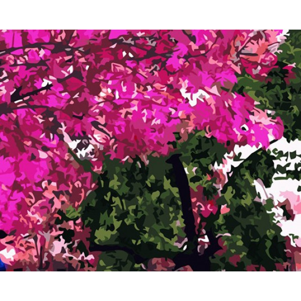 Фото - Картина по номерам Strateg "Розовый Volkswagen Beetle" 40х50 см (VA-1975)