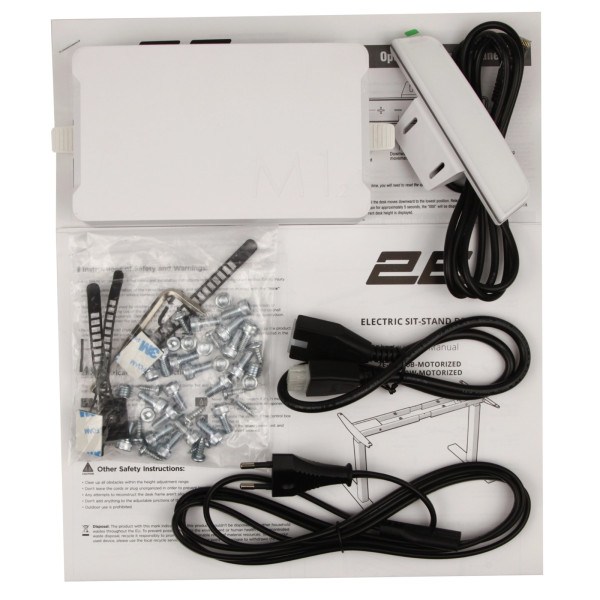 Фото - Стіл комп'ютерний 2E White (2E-CE150W-MOTORIZED)