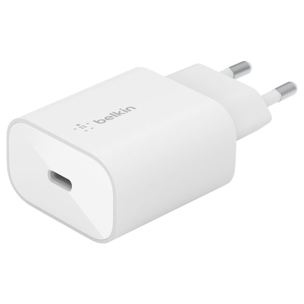 Фото - Мережевий зарядний пристрій Belkin 25Вт USB-С PD PPS, кабель USB-С > Lightning 1m White (WCA004VF1MWH-B5) Фото - Мережевий зарядний пристрій Belkin 25Вт USB-С PD PPS, кабель USB-С > Lightning 1m White (WCA004VF1MWH-B5)
