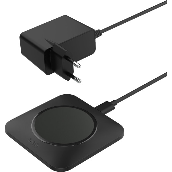 Фото - Бездротовий зарядний пристрій Belkin 15Вт Pad Easy Align Black (WIA007VFBK)