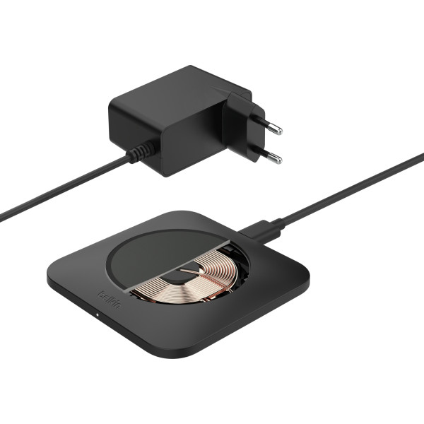 Фото - Бездротовий зарядний пристрій Belkin 15Вт Pad Easy Align Black (WIA007VFBK)