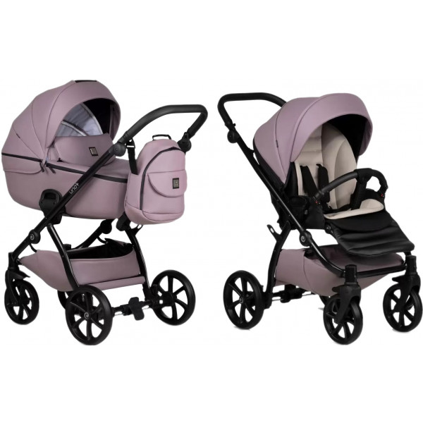 Фото - Коляска універсальна 2 в 1 Tutis Uno5 plus LEATHER COLLECTION Mauve