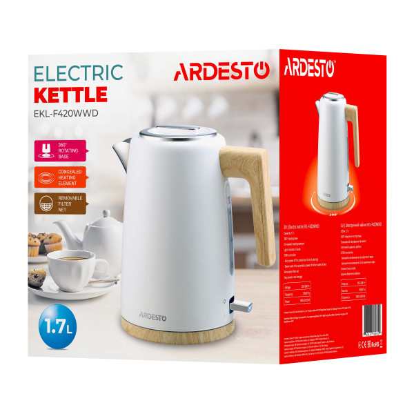 Фото - Электрический чайник Ardesto EKL-F420WWD