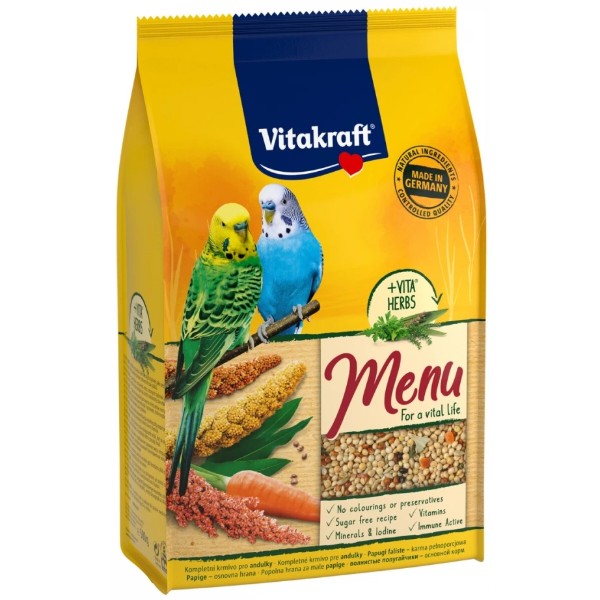 Фото - Корм для птиц Vitakraft Menu для волнистых 1 кг (4008239181022)