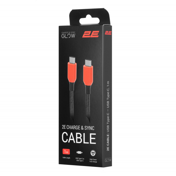 Фото - Кабель синхронізації даних 2E USB-C > USB-C (2E-CC100-WH)