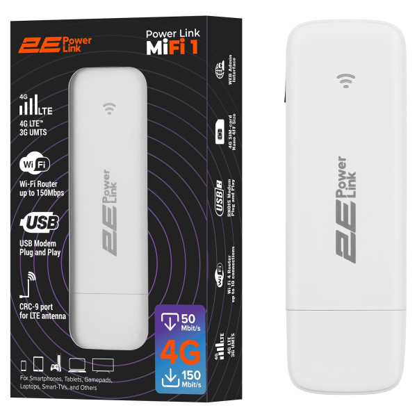 Фото - Модем 4G 2E PowerLink (MiFi-1 2024) LTE (694743655322)