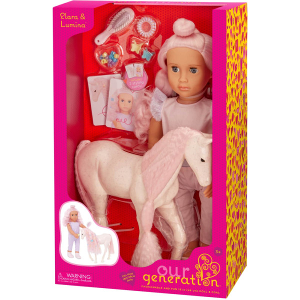 Фото - Кукла Our Generation Элара с жеребятами Люмина и аксессуарами 46 см (BD31493Z)