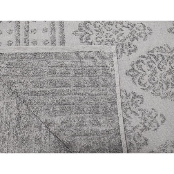 Фото - Покрывало двуспальное GM Textile махровое жаккардовое пепельное 200х220