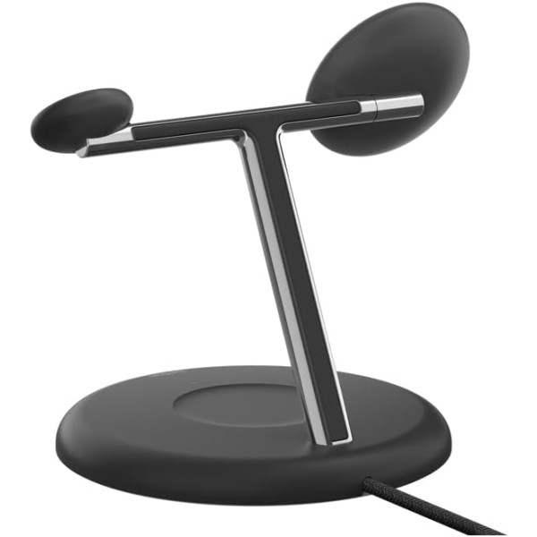Фото - Бездротовий зарядний пристрій Belkin 3в1 Magnetic Adjustable Pad Qi2 15Вт Black (WIZ023VFBK)