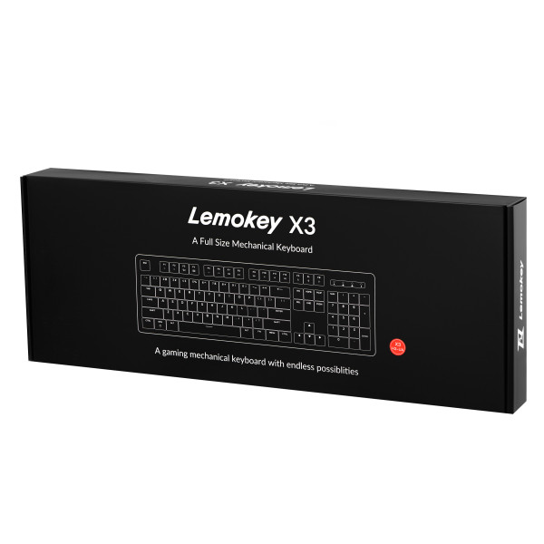 Фото - Клавіатура дротова Lemokey X3 104Key, Keychron Brown, USB-A, QMK/VIA, Hot-Swap, EN/UKR, RGB, Black (X3-H3-UA)