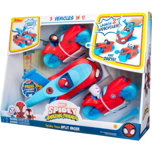 Фото - Набор игровых фигурок Spidey 3 в 1 Spidey Deluxe Feature Vehicle Сплит команда Спайди (SNF0271)