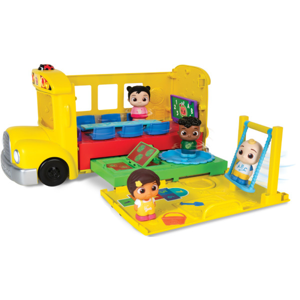 Фото - Базовый игровой транспорт для малыша CoComelon Vehicle Школьный автобус трансформер, свет, звук (CMW0509)