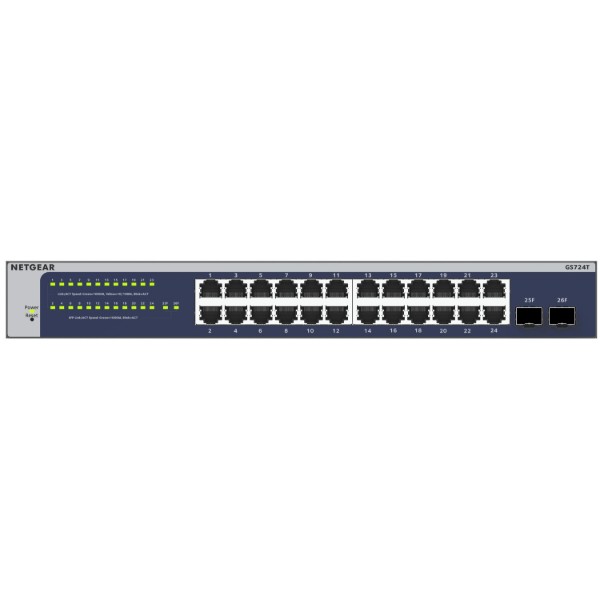 Фото - Коммутатор локальної мережі (Switch) Netgear GS724T (GS724T-600EUS)