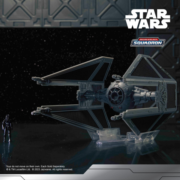 Фото - Колекційна фігурка STAR WARS Small Vehicle Транспорт та фігурка TIE Interceptor 7.5 см (SWJ0078)