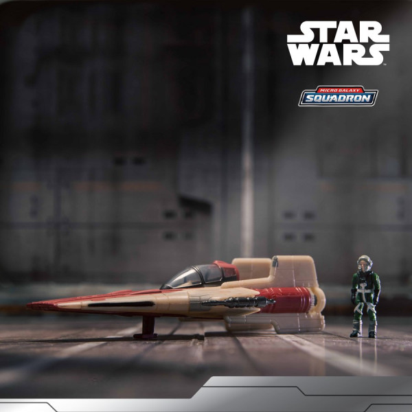 Фото - Колекційна фігурка STAR WARS Small Vehicle Транспорт та фігурка A-Wing 7.5 см (SWJ0079)