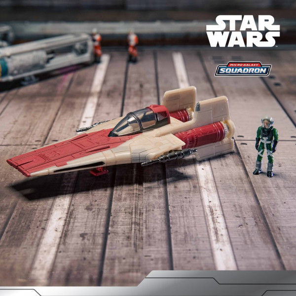 Фото - Колекційна фігурка STAR WARS Small Vehicle Транспорт та фігурка A-Wing 7.5 см (SWJ0079)