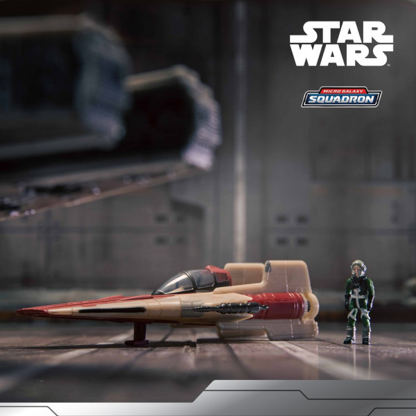 Фото - Колекційна фігурка STAR WARS Small Vehicle Транспорт та фігурка A-Wing 7.5 см (SWJ0079)