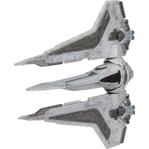 Фото - Колекційна фігурка STAR WARS Medium Vehicle Транспорт та фігурка Kom'rk-Class Mandalorian Starfighter 12.5 см (SWJ0019)
