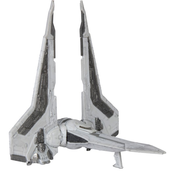 Фото - Колекційна фігурка STAR WARS Medium Vehicle Транспорт та фігурка Kom'rk-Class Mandalorian Starfighter 12.5 см (SWJ0019)