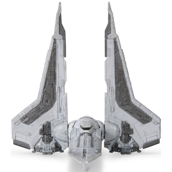Фото - Колекційна фігурка STAR WARS Medium Vehicle Транспорт та фігурка Kom'rk-Class Mandalorian Starfighter 12.5 см (SWJ0019)