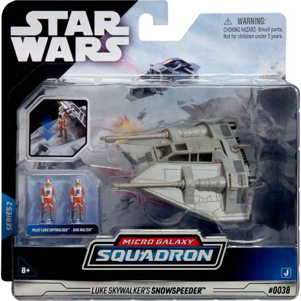 Фото - Колекційна фігурка STAR WARS Medium Vehicle Транспорт та фігурка Snowspeeder (Luke Skywalker) 12.5 см (SWJ0023)