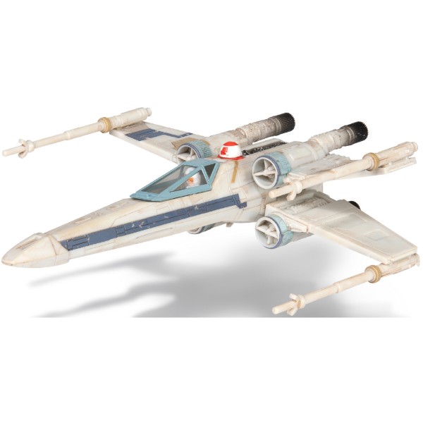 Фото - Коллекционная фигурка STAR WARS Medium Vehicle Транспорт и фигурка X-Wing (Blue 1) + Antoc Merric & R2-R9 12.5 см (SWJ0025)