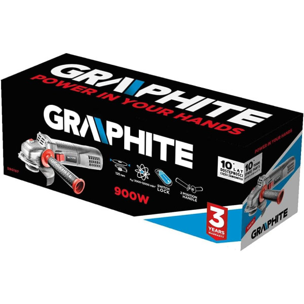 Фото - Болгарка GRAPHITE 125мм 900Вт (59G187)