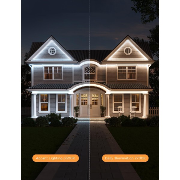 Фото - Світлодіодна стрічка Govee H70A1 Phantasy Outdoor LED, 10м, RGBICWW, WI-FI/Bluetooth White (H70A13D1)