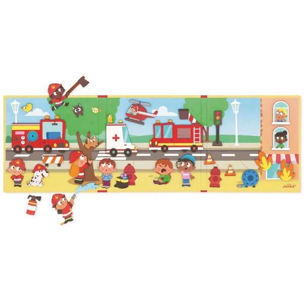 Фото - Настольная игра (3-4 года) Janod Пожарные 30 эл. (J05453)